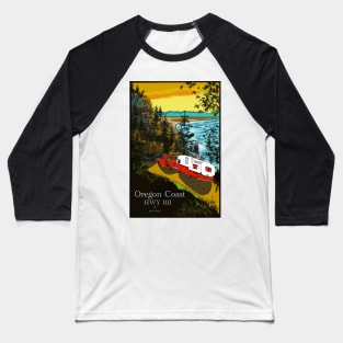 Oregon Coast HWY101 Travel Baseball T-Shirt